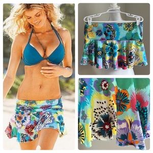 Y2K VICTORIA’S SECRET Flared Floral Mini Swim Skirt